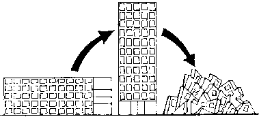 [cartoon: collapsed building]