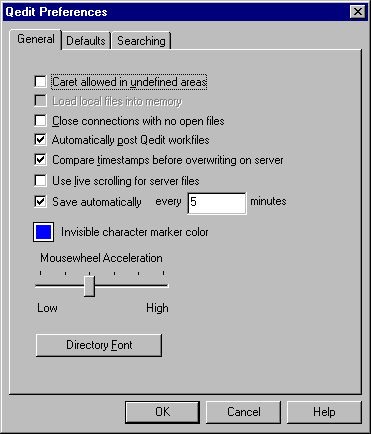 The new Preferences dialog