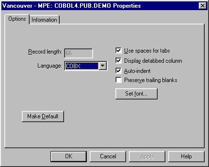 The new Properties dialog