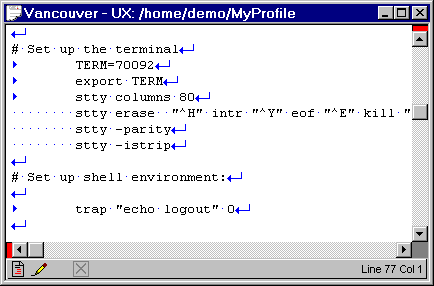 Document window with Show Invisibles enabled